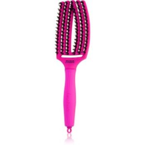 Olivia Garden Fingerbrush ThinkPink perie de tip paletă cu peri de nailon și de mistreț