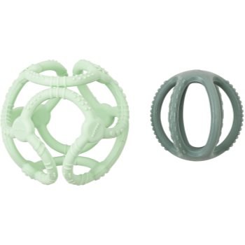 NATTOU Teether Silicone Ball 2 in 1 jucărie pentru dentiție