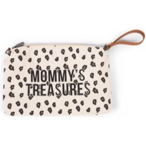 Childhome Mommy's Treasures Canvas Leopard cutie cu dispozitiv de prindere