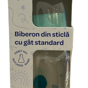 Biberon din sticla 0-24 luni, 125ml, Baby Nova