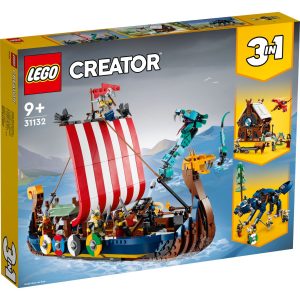 LEGO® Creator - 3 In 1 Corabia Vikinga si sarpele din Midgard (31132)