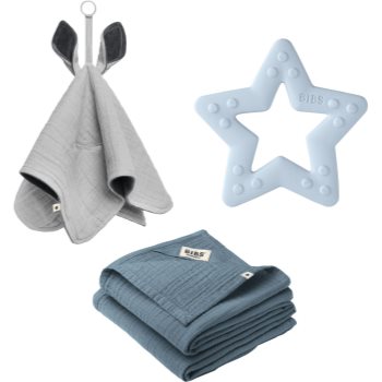 BIBS Baby Gift Set Medium set cadou Baby Blue 3+ months (pentru bebeluși)