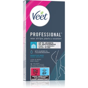 Veet Professional Sensitive Skin benzi depilatoare cu ceara rece pentru piele sensibila