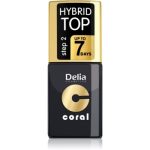 Delia Cosmetics Coral Nail Enamel Hybrid Gel lac gel de unghii pentru acoperirea superioară
