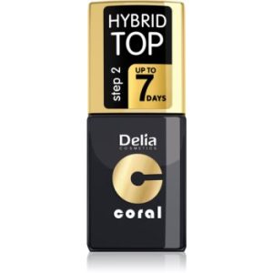 Delia Cosmetics Coral Nail Enamel Hybrid Gel lac gel de unghii pentru acoperirea superioară