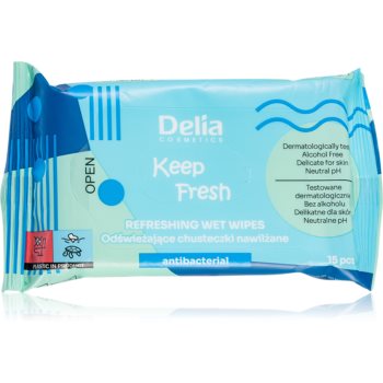 Delia Cosmetics Keep Fresh Antibacterial Servetele umede cu efect revigorant