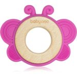 BabyOno Wooden & Silicone Teether jucărie pentru dentiție