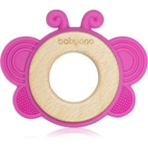 BabyOno Wooden & Silicone Teether jucărie pentru dentiție