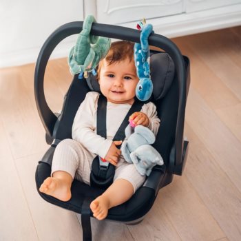 BabyOno Have Fun Pram Hanging Toy jucărie suspendabilă contrastantă cu oglinda mica