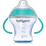 BabyOno Take Care Non-spill Cup with Soft Spout cană pentru antrenament cu mânere