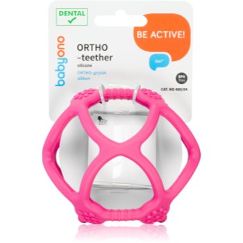 BabyOno Be Active Ortho Teether jucărie pentru dentiție pentru nou-nascuti si copii
