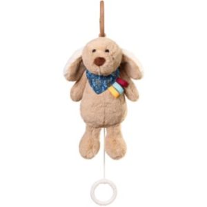 BabyOno Have Fun Musical Toy Dog Willy jucărie suspendabilă contrastantă cu melodie