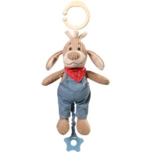 BabyOno Have Fun Musical Toy Gardener Dog jucărie suspendabilă contrastantă cu melodie