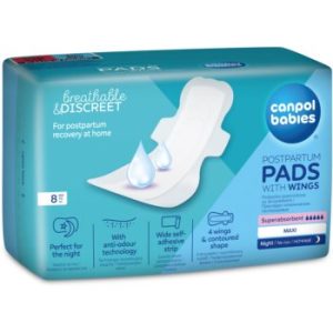 Canpol babies Postpartum Pads With Wings absorbante postnatale pentru noapte