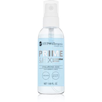 Bell Hypoallergenic Hydrating bază de machiaj și spray fixator 2 în 1 cu acid hialuronic