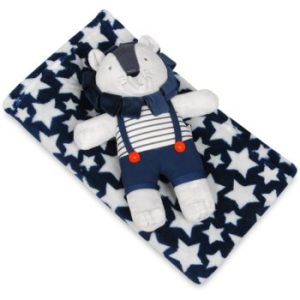 Babymatex Lion Blue pătură mini cu animal de pluș