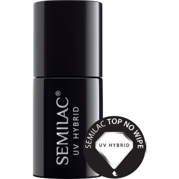 Semilac UV Hybrid Top No Wipe Real Color lac gel de unghii pentru acoperirea superioară