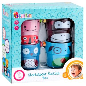 Jucarie de baie, Bambam, pentru stivuit, animale