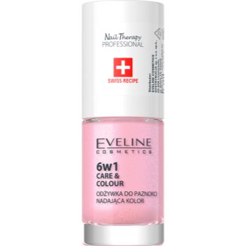 Eveline Cosmetics Nail Therapy Care & Colour balsam pentru unghii 6 in 1