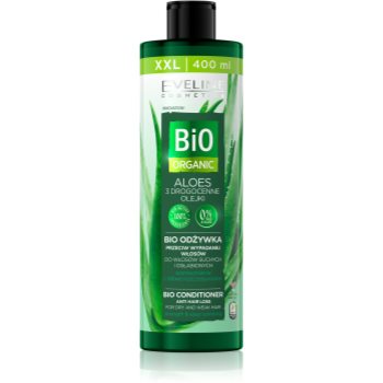 Eveline Cosmetics Bio Organic Natural Aloe Vera Balsam pentru păr uscat și deteriorat.