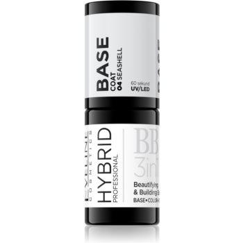 Eveline Cosmetics Hybrid Professional lac de unghii de bază, cu utilizarea lămpii UV/LED 3 in 1