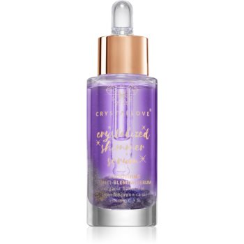 Crystallove Crystalized Amethyst Shimmer Serum ser cu efect de netezire, pentru reducerea imperfecțiunilor tenului