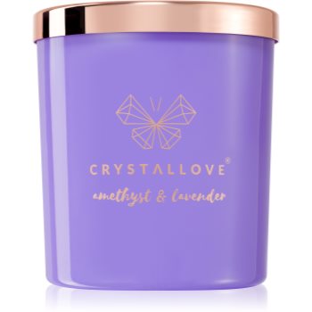 Crystallove Crystalized Scented Candle Amethyst & Lavender lumânare parfumată