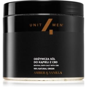 Unit4Men Bath Salt Amber & Vanilla sare de baie cu ulei de canepa