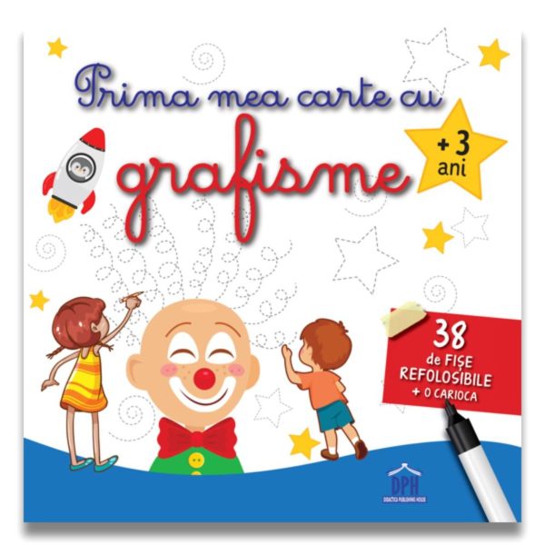 Prima mea carte cu grafisme, 35 de file refolosibile si carioca