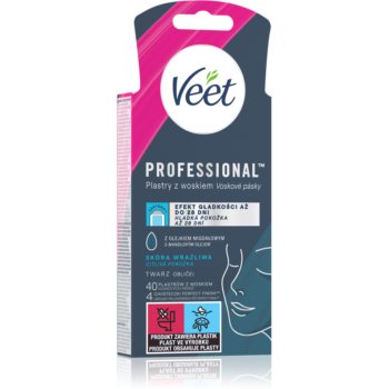 Veet Professional Benzi de ceara depilatoare pentru fata pentru piele sensibilă