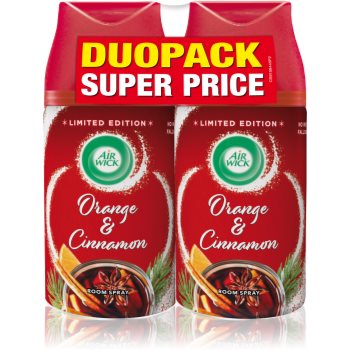 Air Wick Magic Winter Orange & Cinnamon odorizant de camera rezervă pachet duo