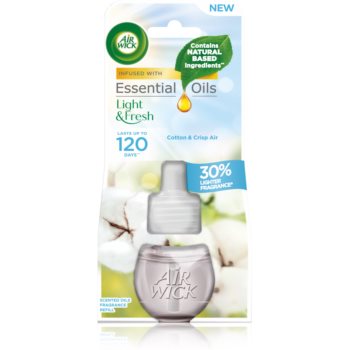 Air Wick Light & Fresh Cotton & Crisp Air reumplere în aroma difuzoarelor