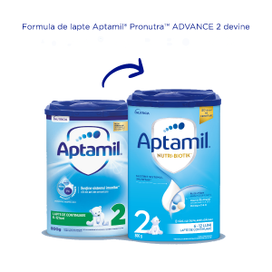 Lapte praf NUTRI-BIOTIK 2 pentru 6-12 luni, 800g, Aptamil