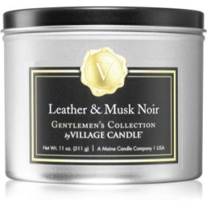 Village Candle Gentlemen's Collection Leather & Musk Noir lumânare parfumată I.