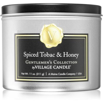 Village Candle Gentlemen's Collection Spiced Tobac & Honey lumânare parfumată în placă