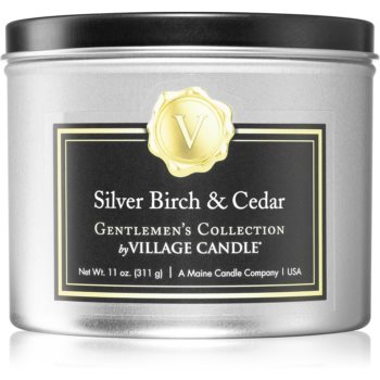 Village Candle Gentlemen's Collection Silver Birch & Cedar lumânare parfumată I.