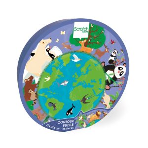 Puzzle Scratch, Lumea animalelor, 45 piese