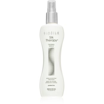 Biosilk Silk Therapy Thermal Shield spray cu protecție termică, pentru aranjarea cu placa și cu ondulatorul fara parabeni