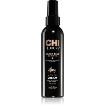 CHI Luxury Black Seed Oil Blow Dry Cream cremă hrănitoare și termo-protectoare pentru netezirea parului
