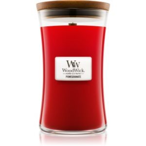 Woodwick Pomegranate lumânare parfumată cu fitil din lemn