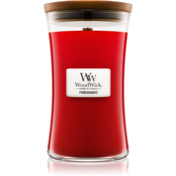 Woodwick Pomegranate lumânare parfumată cu fitil din lemn