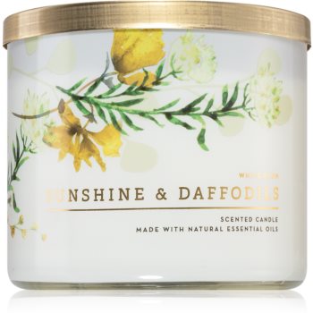 Bath & Body Works Sunshine and Daffodils lumânare parfumată cu uleiuri esentiale