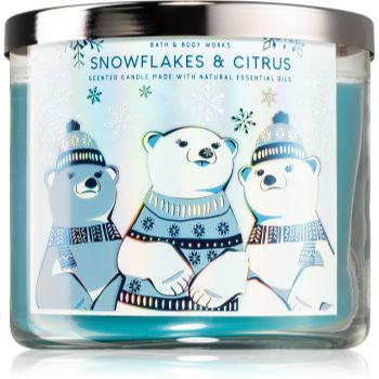 Bath & Body Works Snowflakes & Citrus lumânare parfumată I.