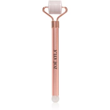 Zoë Ayla Rose Quartz Derma Roller aplicator cu micro-ace
