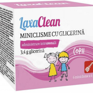 Miniclisme cu glicerina pentru copii LaxaClean, 6 bucati, Viva Pharma