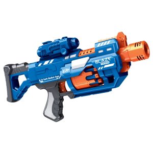 Pistol cu 15 sageti din burete, Blaze Storm, Zapp Toys, Albastru