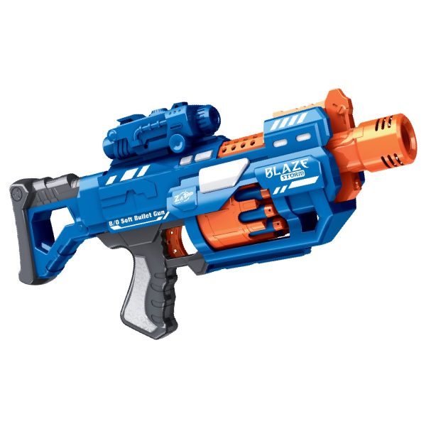 Pistol cu 15 sageti din burete, Blaze Storm, Zapp Toys, Albastru
