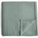 Mushie Muslin Swaddle Blanket Organic Cotton păturică de înfășat