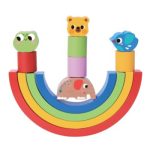 Dvěděti Wooden Rainbow curcubeu pliabil din lemn