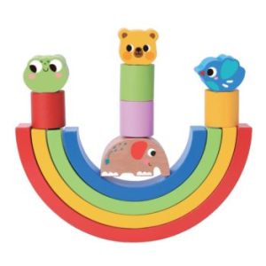 Dvěděti Wooden Rainbow curcubeu pliabil din lemn
